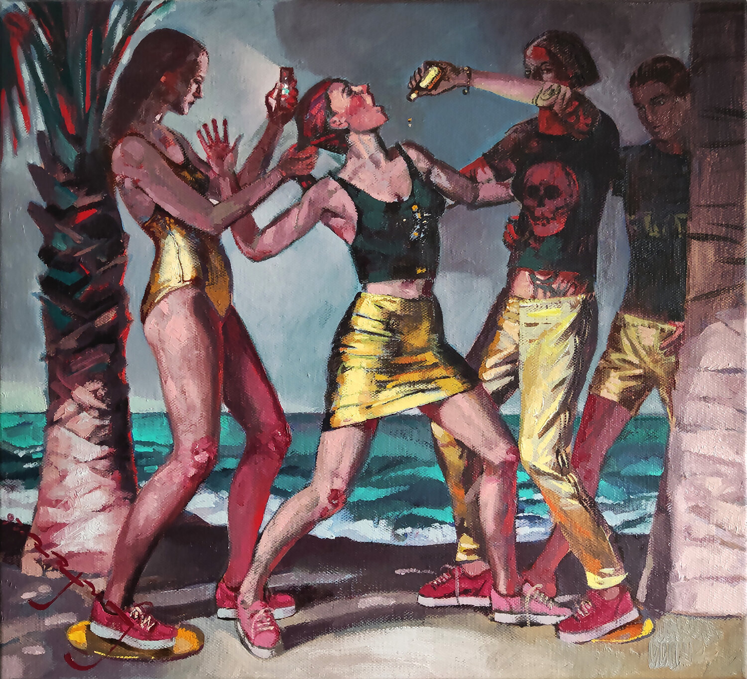 Watchmen (Vigor Drops) Alexander Lufer Original painting for sale