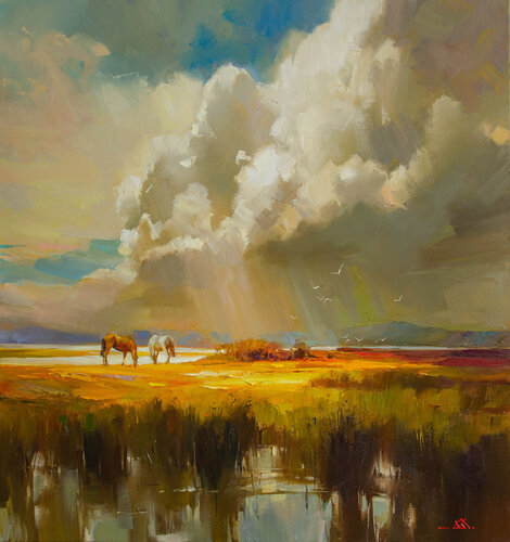 The smell of rain-2 by Khodakivskyi Vasyl, Painting for Sale on Select