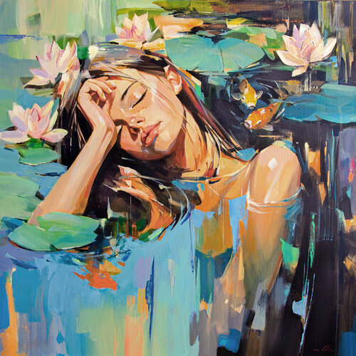 Immersed in a Dream by Khodakivskyi Vasyl, Painting for Sale on Select