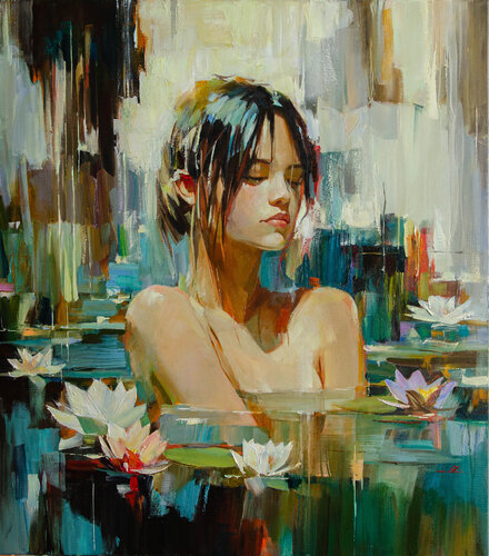 Bride of the Lake by Khodakivskyi Vasyl, Painting for Sale on Select