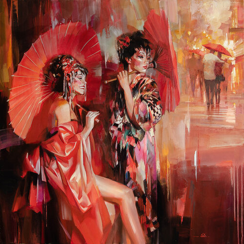 Night Butterflies by Khodakivskyi Vasyl, Painting for Sale on Select