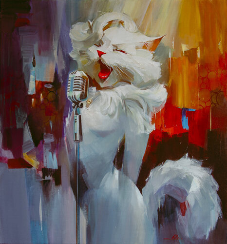 The Moment Before the Applause by Khodakivskyi Vasyl, Painting for Sale on Select