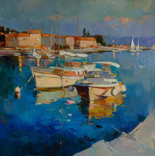 Return to Blue by Khodakivskyi Vasyl, Painting for Sale on Select