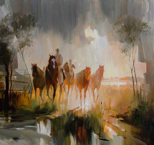Into the Light by Khodakivskyi Vasyl, Painting for Sale on Select