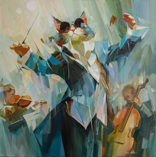 Beyond the Applause by Khodakivskyi Vasyl, Painting for Sale on Select