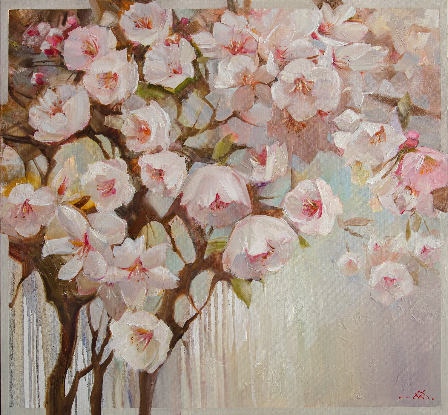 Sakura branch Khodakivskyi Vasyl Original painting for sale