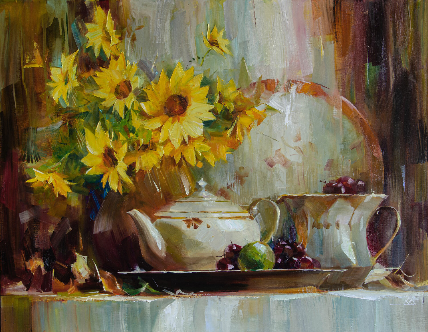 Golden glow Khodakivskyi Vasyl Original painting for sale