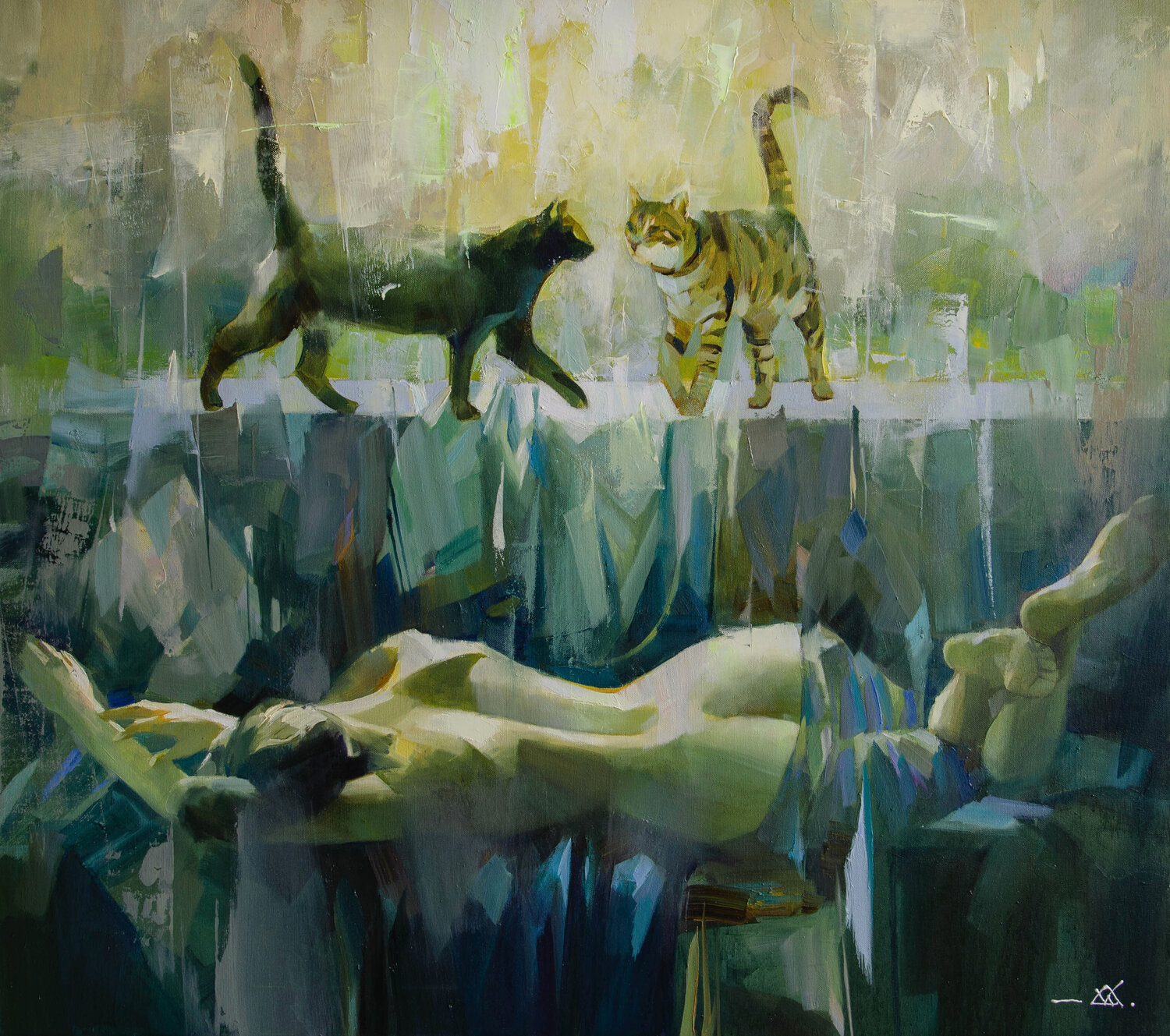 Serenade of the purring dawn Khodakivskyi Vasyl Original painting for sale