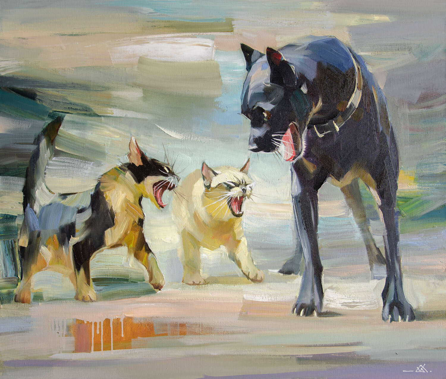 The Unexpected Guest Khodakivskyi Vasyl Original painting for sale