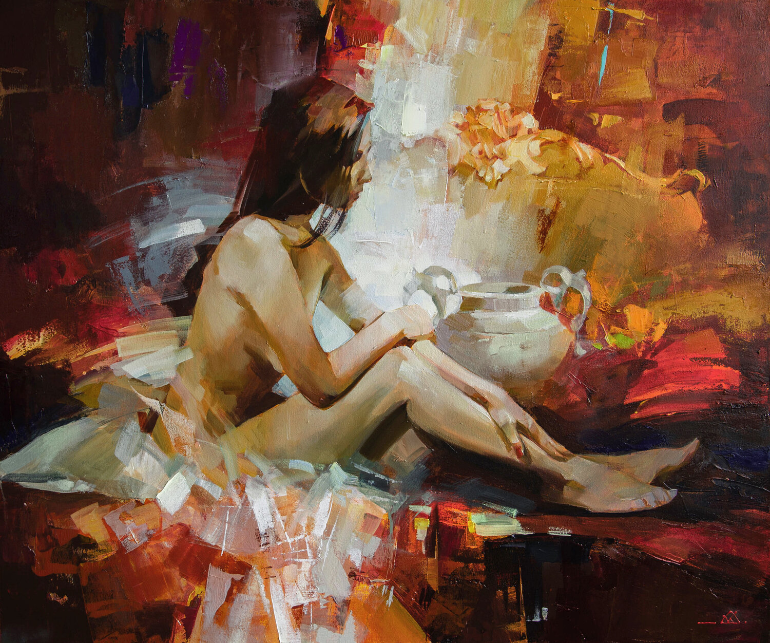 Intimate ambience Khodakivskyi Vasyl Original painting for sale