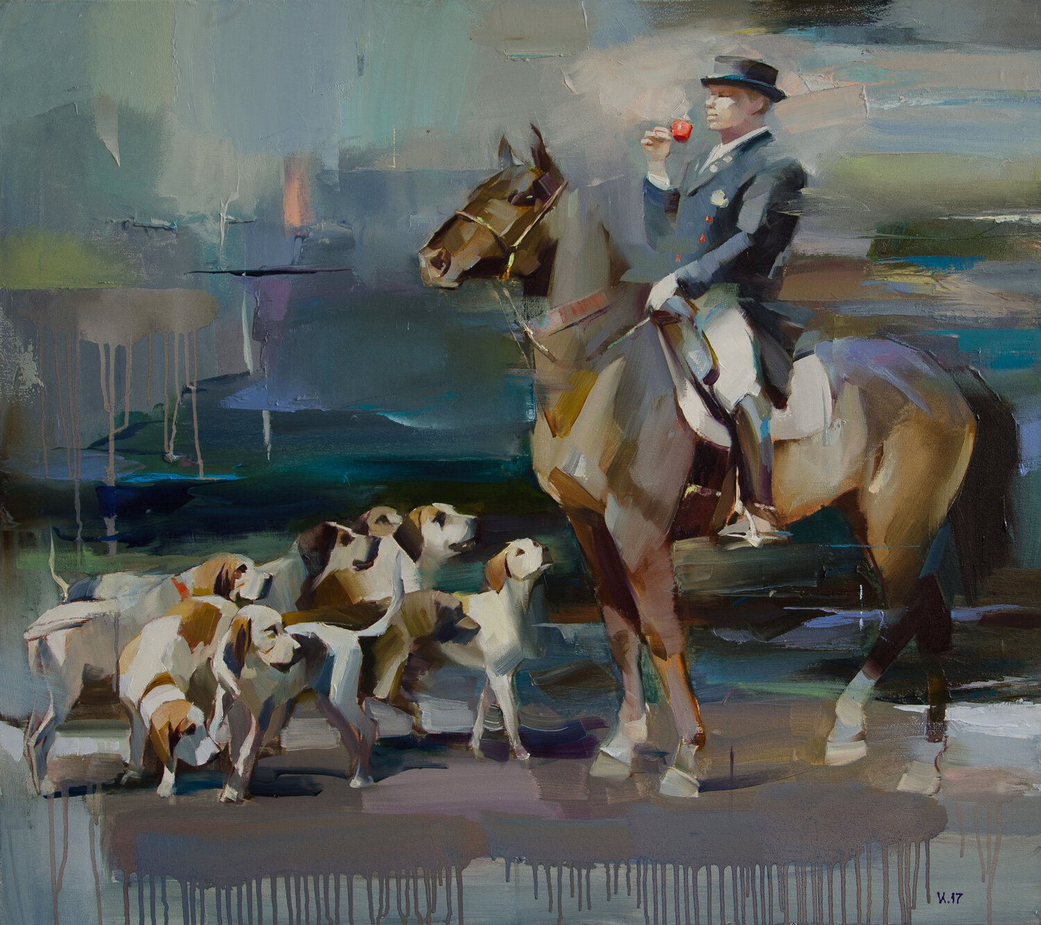 Stop a moment. Coffee ... Khodakivskyi Vasyl Original painting for sale