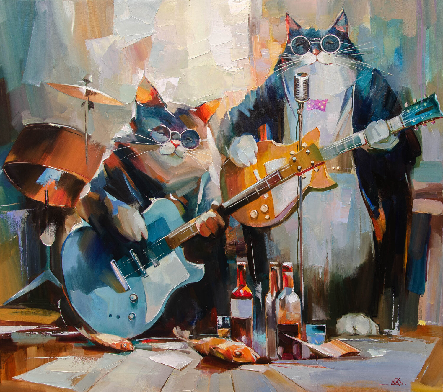 Night Improvisation Khodakivskyi Vasyl Original painting for sale
