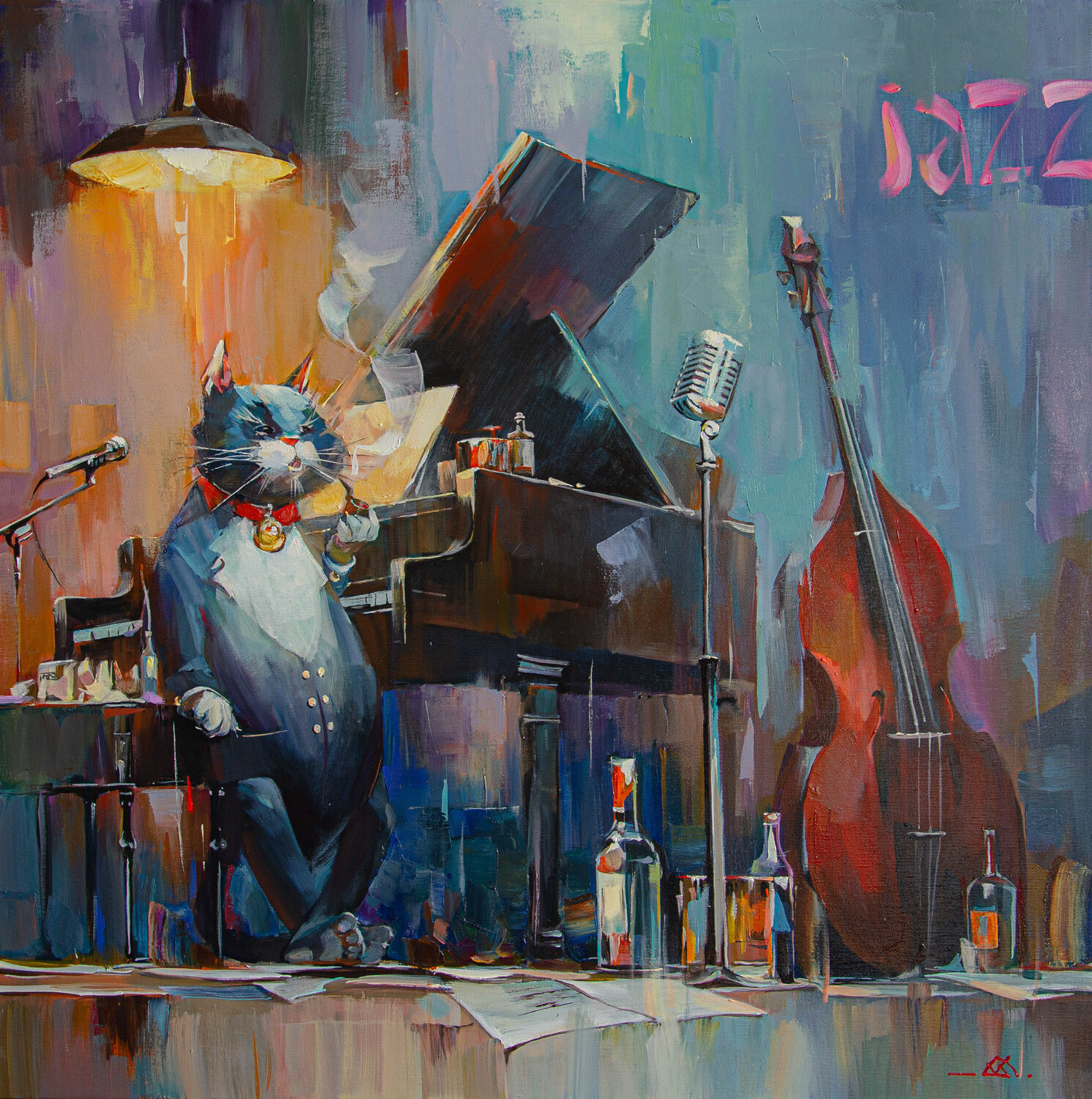 Maestro of Blue Notes Khodakivskyi Vasyl Original painting for sale