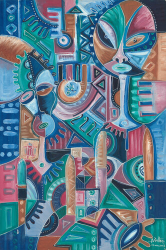 My Friend a painting from Africa by Angu Walters, Painting for Sale on Select