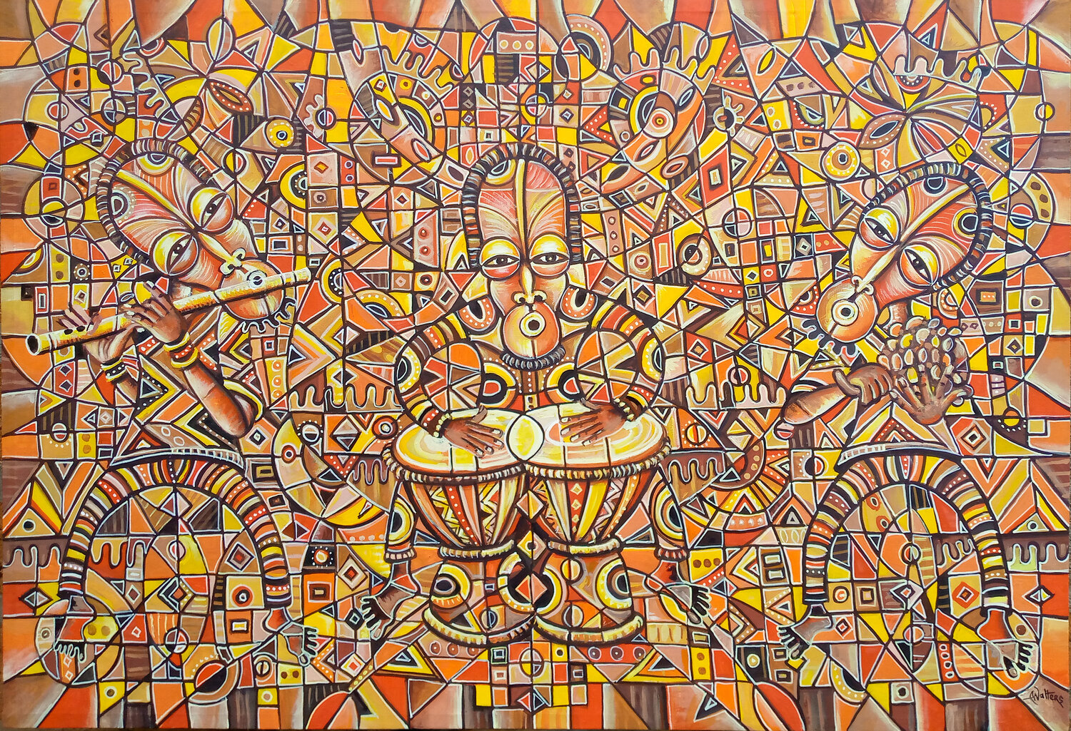 Opening the Festival V Angu Walters Original painting for sale