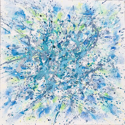 All of You - turquoise blue by Nataliia Krykun, Painting for Sale on Select