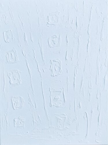 3D "White Seascape abstract" white minimalism plaster textured by Nataliia Krykun, Painting for Sale on Select