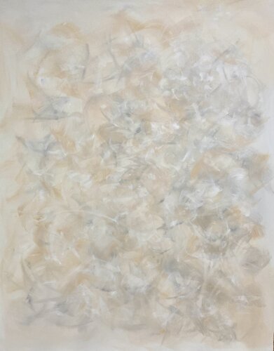 From the series „ Along the calm Shore “ 3 - Aesthetic neutral style abstraction, minimalism by Nataliia Krykun, Painting for Sale on Select