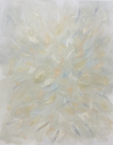 From the series „ Along the calm Shore“ 2 - Aesthetic neutral style abstraction, minimalism by Nataliia Krykun, Painting for Sale on Select