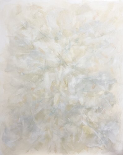 From the series „Along the calm Shore “ 2 - Aesthetic neutral style abstraction, minimalism by Nataliia Krykun, Painting for Sale on Select
