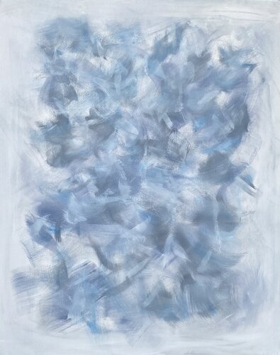 From the series „ Waves in ocean “ 2 - Aesthetic neutral gray style abstraction, minimalism by Nataliia Krykun, Painting for Sale on Select