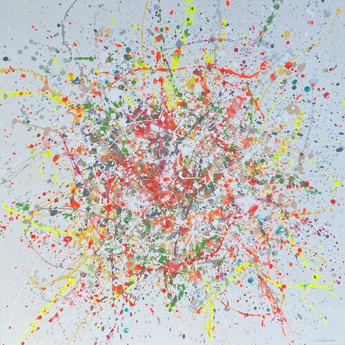 Feeling 1 - colorful abstraction by Nataliia Krykun, Painting for Sale on Select