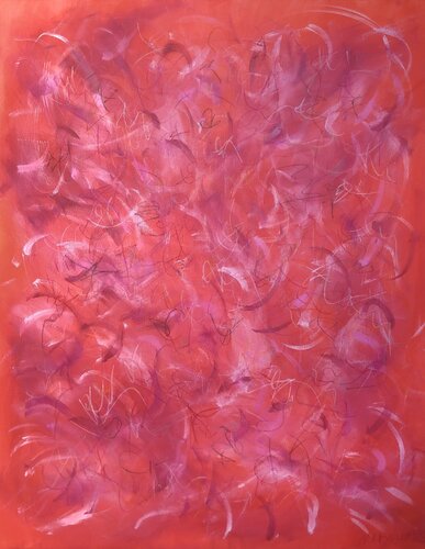 From the series "Red. Life Energy 2" - abstractions street art by Nataliia Krykun, Painting for Sale on Select