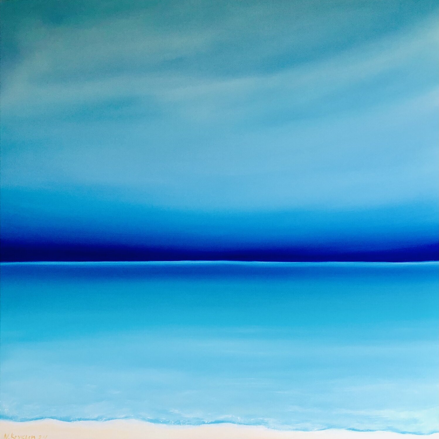 Summer Seascape 1 Nataliia Krykun Originalgemälde zu verkaufen