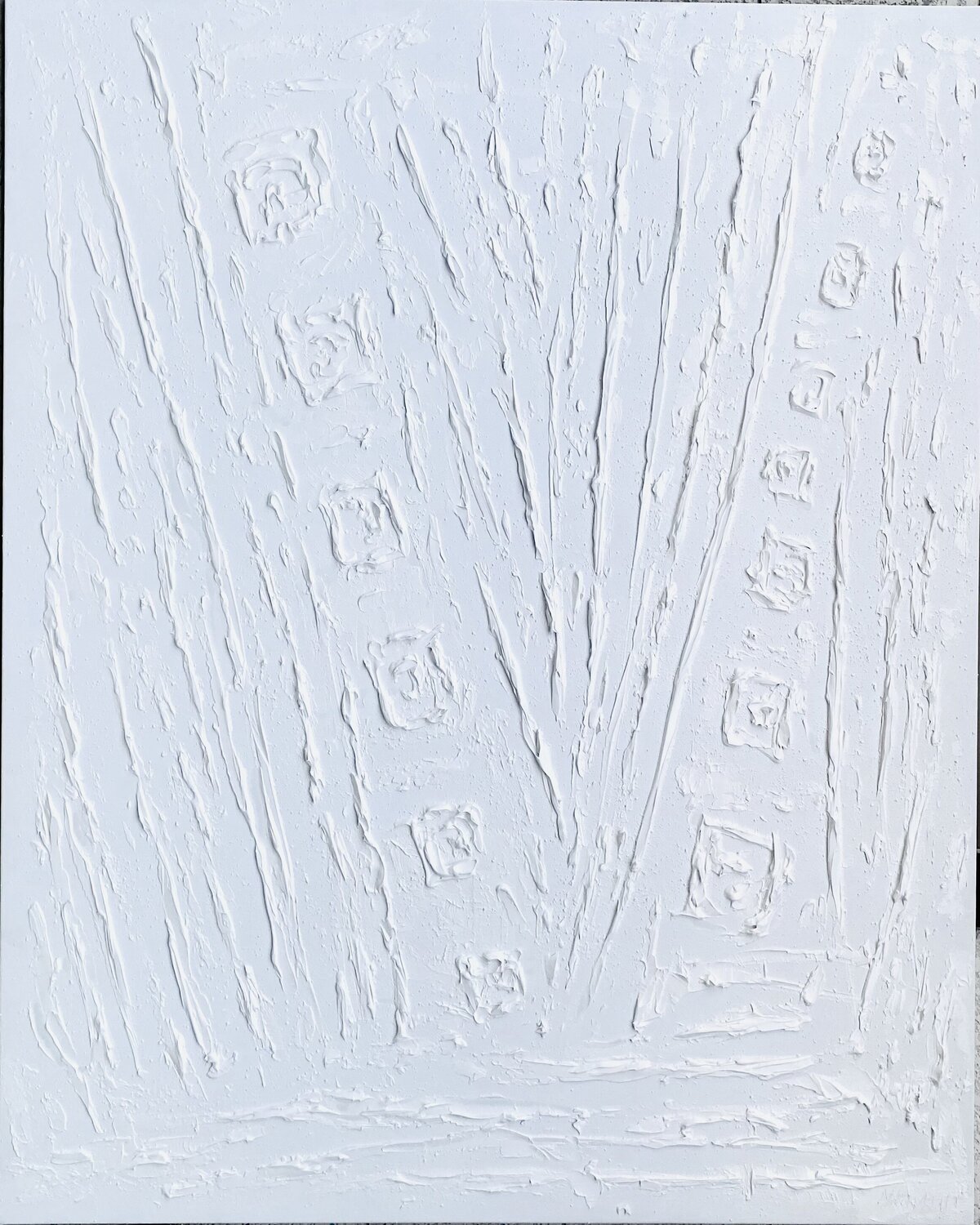 „White landscape abstract “ 3d minimalism calm modern textured Nataliia Krykun Original painting for sale