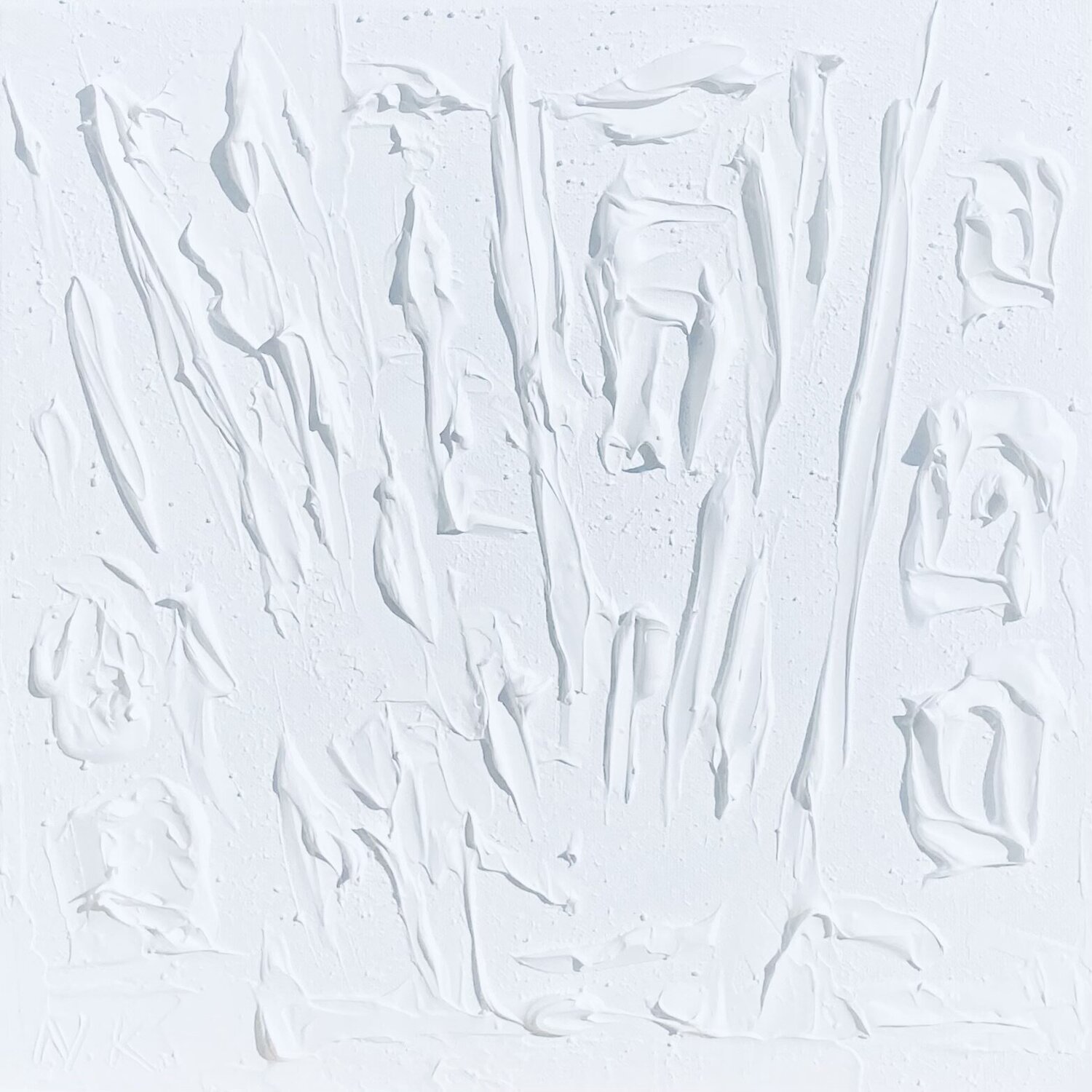 From the series “White minimalistic seascape” textured 3D Nataliia Krykun Original painting for sale