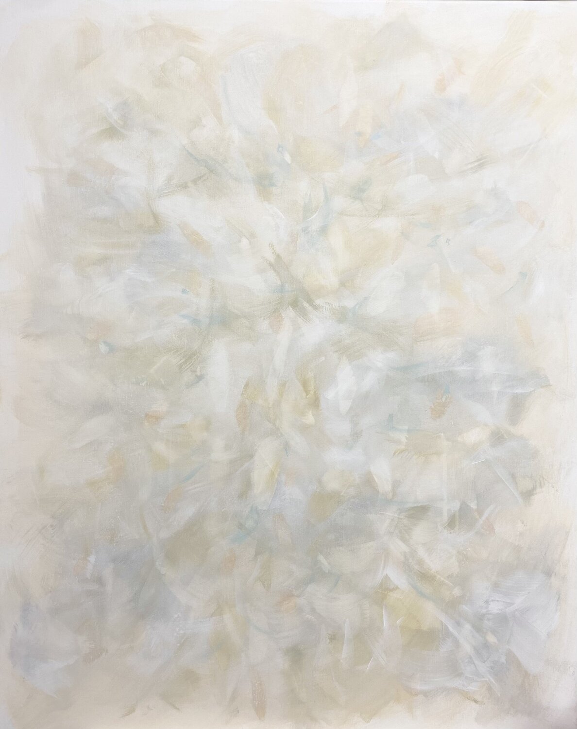 From the series „Along the calm Shore “ 2 - Aesthetic neutral style abstraction, minimalism Nataliia Krykun Original painting for sale