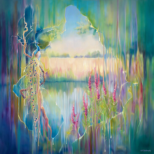 The Peacocks Secret by Gill Bustamante, Painting for Sale on Select