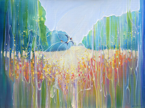 Summer Dance over the Meadow von Gill Bustamante, Malerei kaufen auf Select