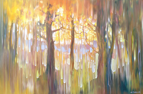 Abstract Autumn Wood von Gill Bustamante, Malerei kaufen auf Select