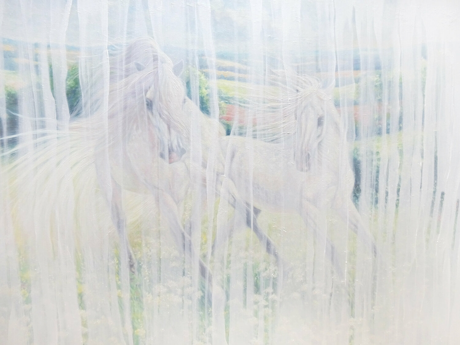 White Horse Echoes Gill Bustamante Original painting for sale