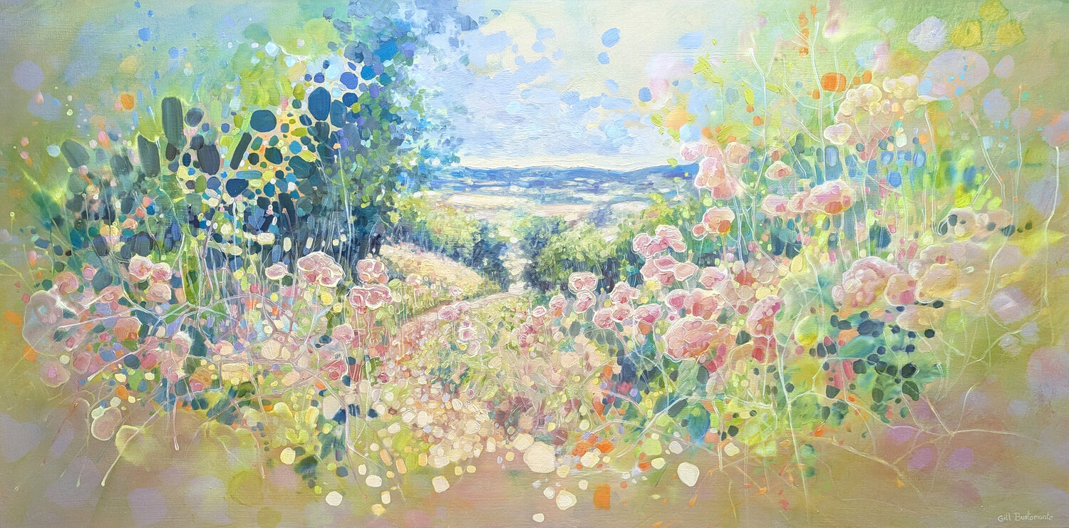 July Dissolving Gill Bustamante Original painting for sale