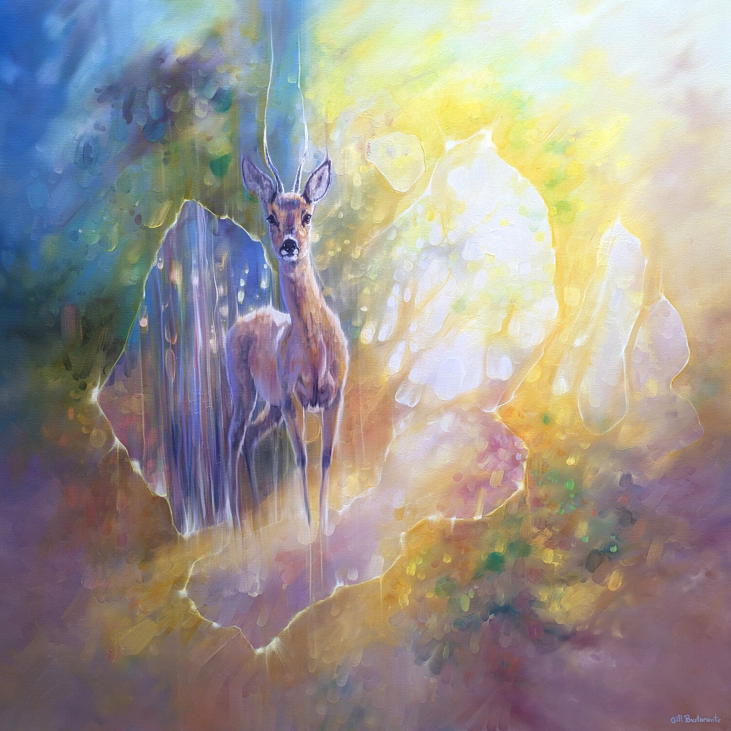 The Roebucks Realm Gill Bustamante Original painting for sale