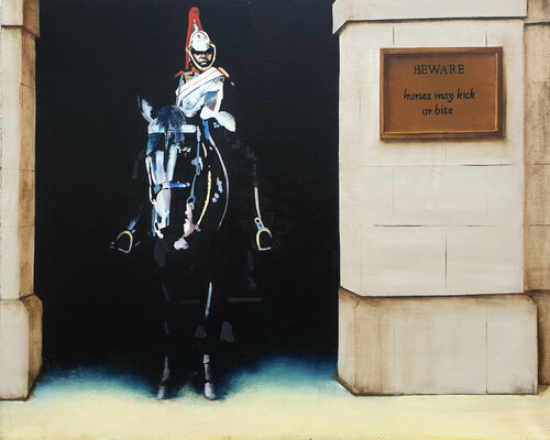 the Horse guard by Miguel Moran, Painting for Sale on Select