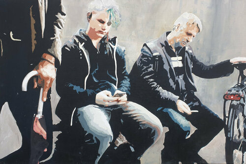 Berlin 5.10. 2017   10.27am by Miguel Moran, Painting for Sale on Select