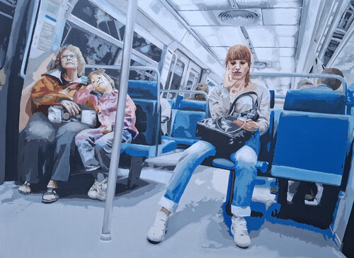 Paris 14-07-2023   10.04am by Miguel Moran, Painting for Sale on Select