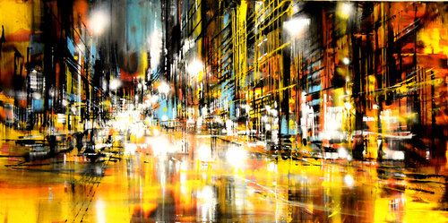 Soirée jaune by Bianca Prettau, Painting for Sale on Select