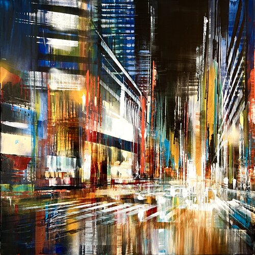 Times Square by Bianca Prettau, Painting for Sale on Select