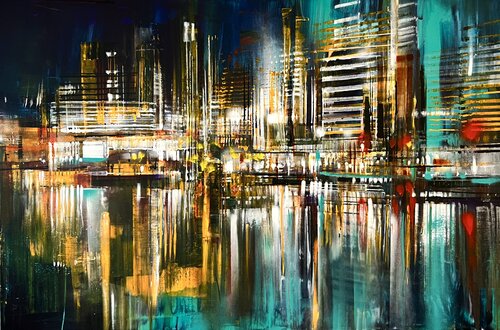 Shore blues by Bianca Prettau, Painting for Sale on Select