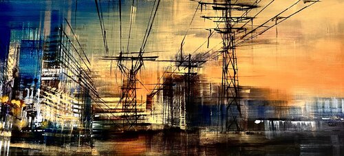 Electric fields - triage by Bianca Prettau, Painting for Sale on Select