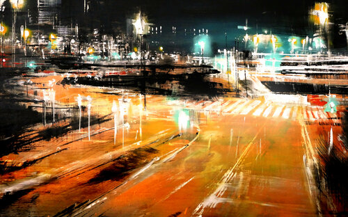 Highway Junction by Bianca Prettau, Painting for Sale on Select