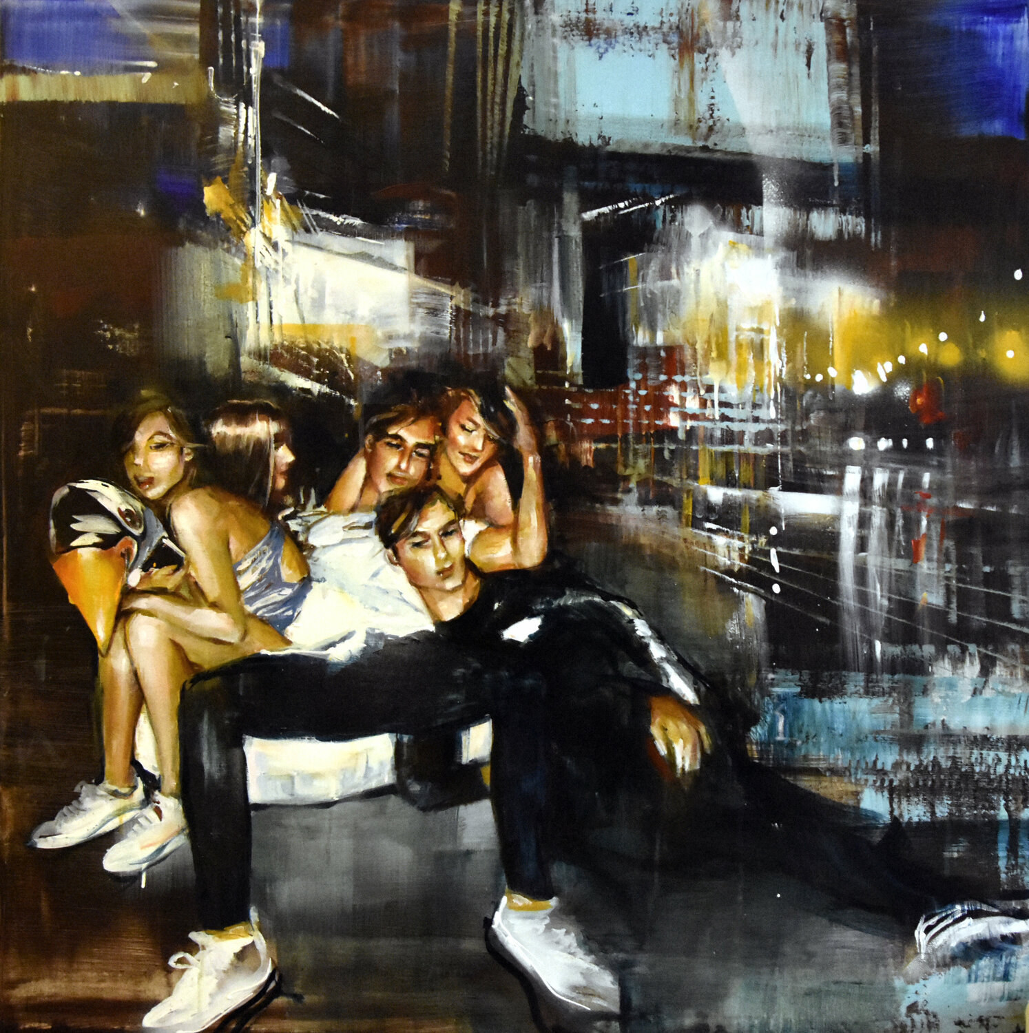 Under the Bridge Bianca Prettau Original painting for sale
