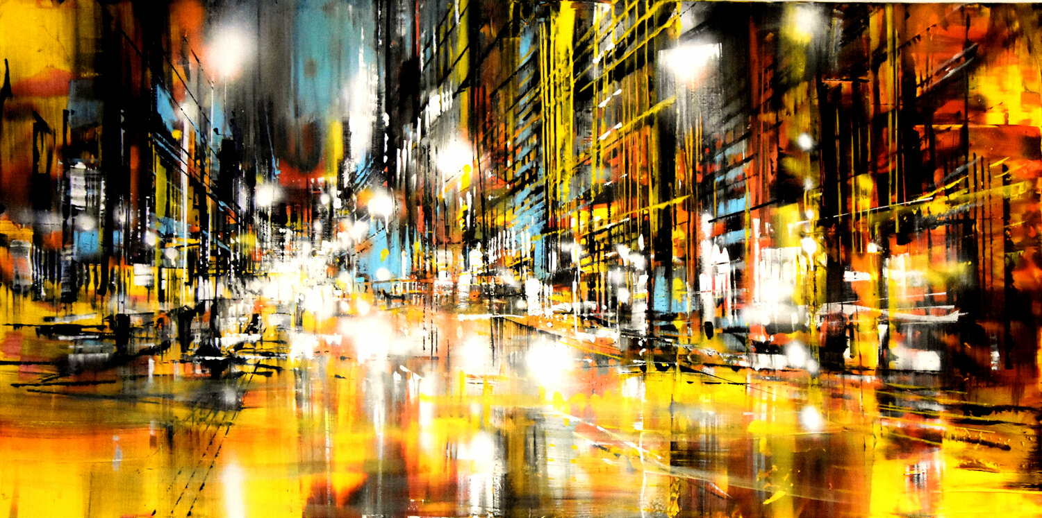Soirée jaune Bianca Prettau Original painting for sale