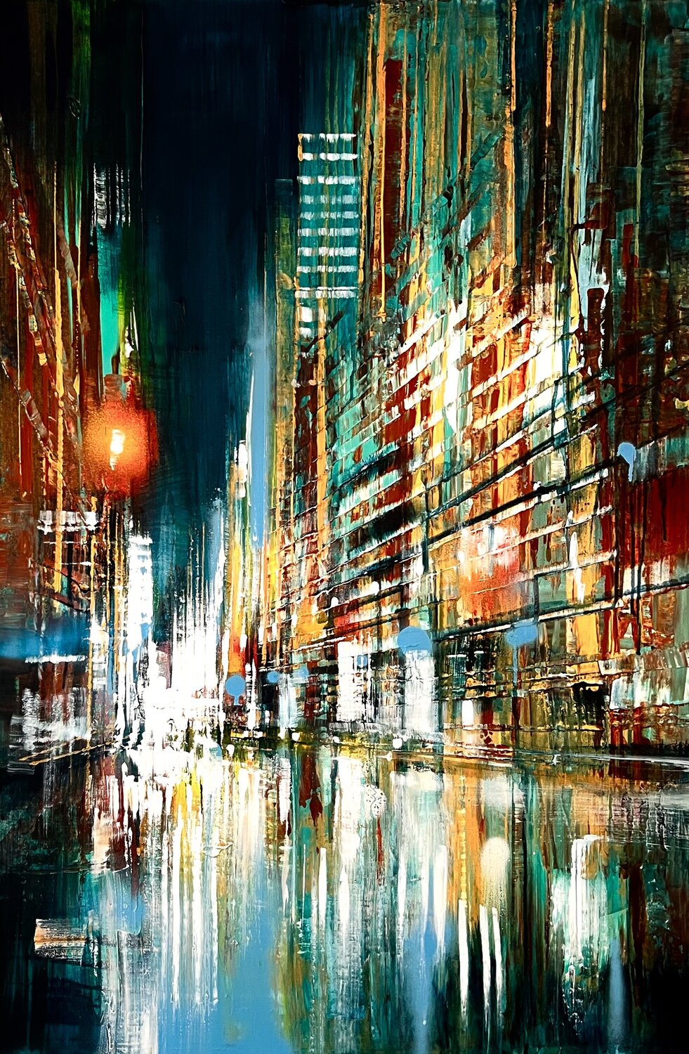 Recycled Avenue Bianca Prettau Original painting for sale