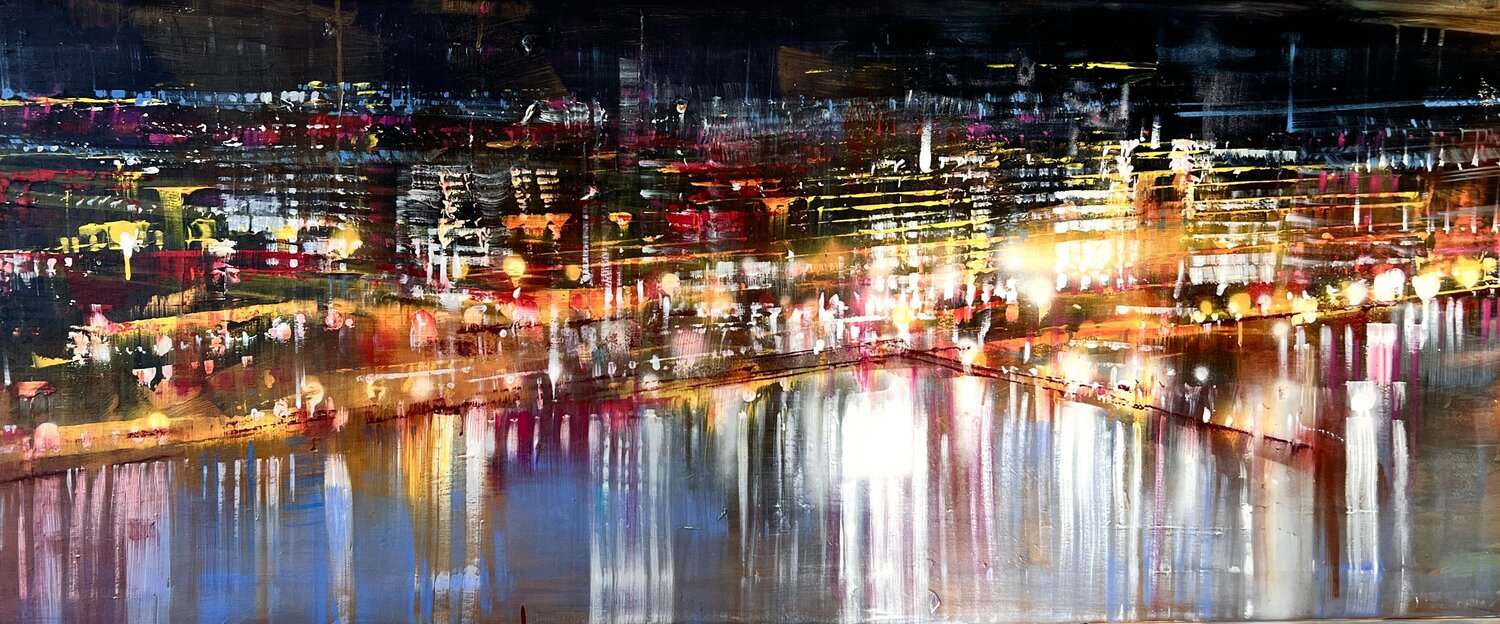 Piers promenade Bianca Prettau Original painting for sale