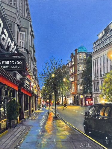 Evening lights von Bassam Andari, Malerei kaufen auf Select